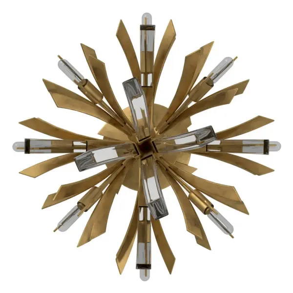 Vida Large Semi-Flush Mount in Burnished Gold - Image 6