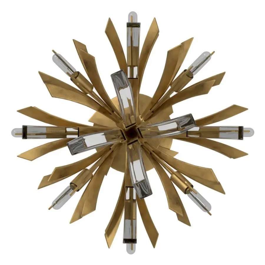 Vida Large Semi-Flush Mount in Burnished Gold - Image 6