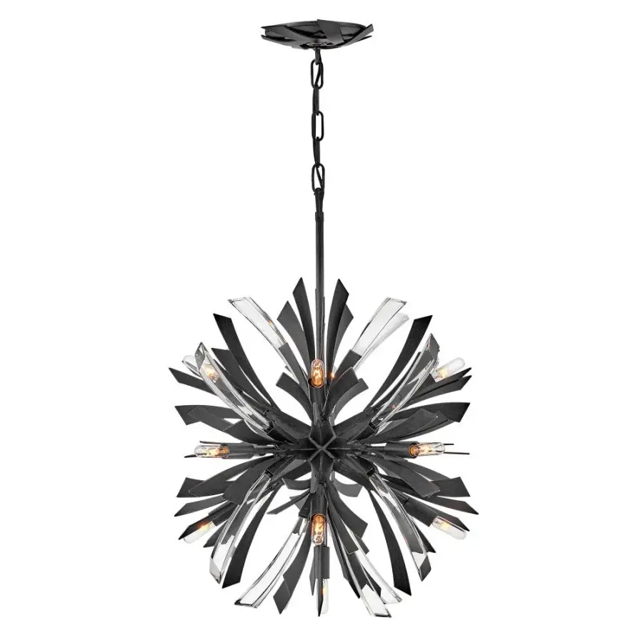 Vida Small Orb Chandelier in Brushed Graphite - Image 1