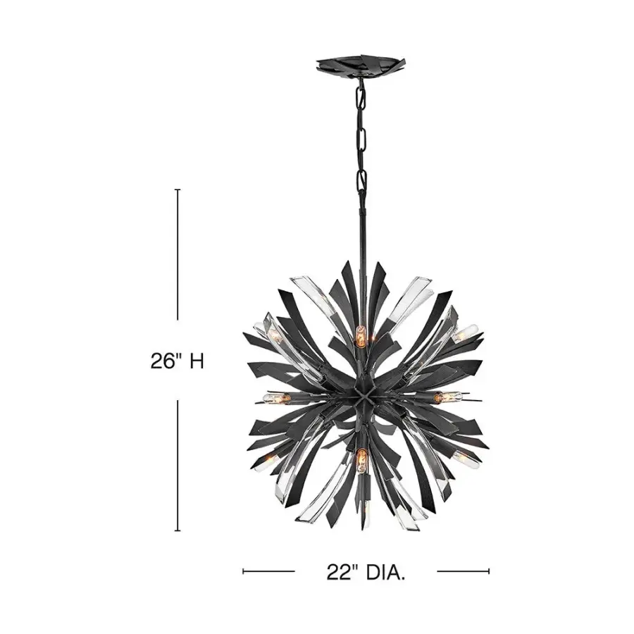 Vida Small Orb Chandelier in Brushed Graphite - Image 2