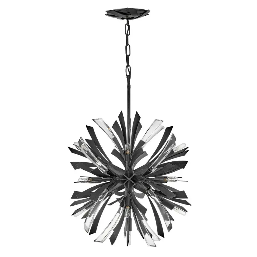 Vida Small Orb Chandelier in Brushed Graphite - Image 3