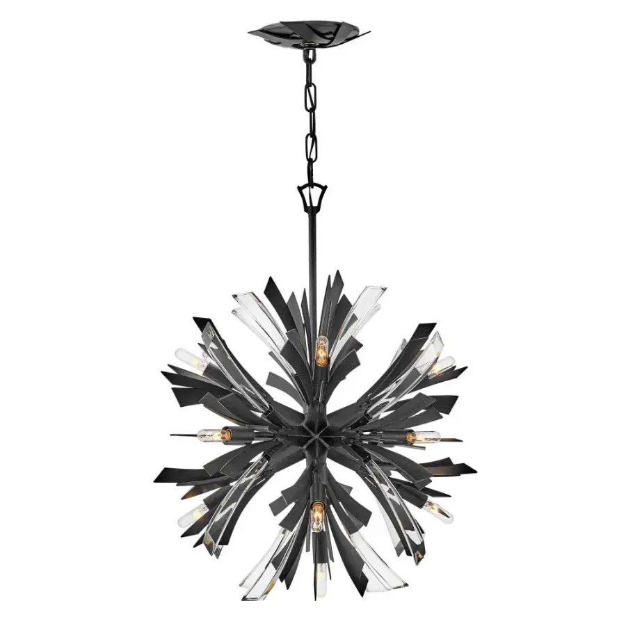 Vida Small Orb Chandelier in Brushed Graphite - Image 4