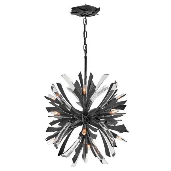 Vida Small Orb Chandelier in Brushed Graphite - Image 5