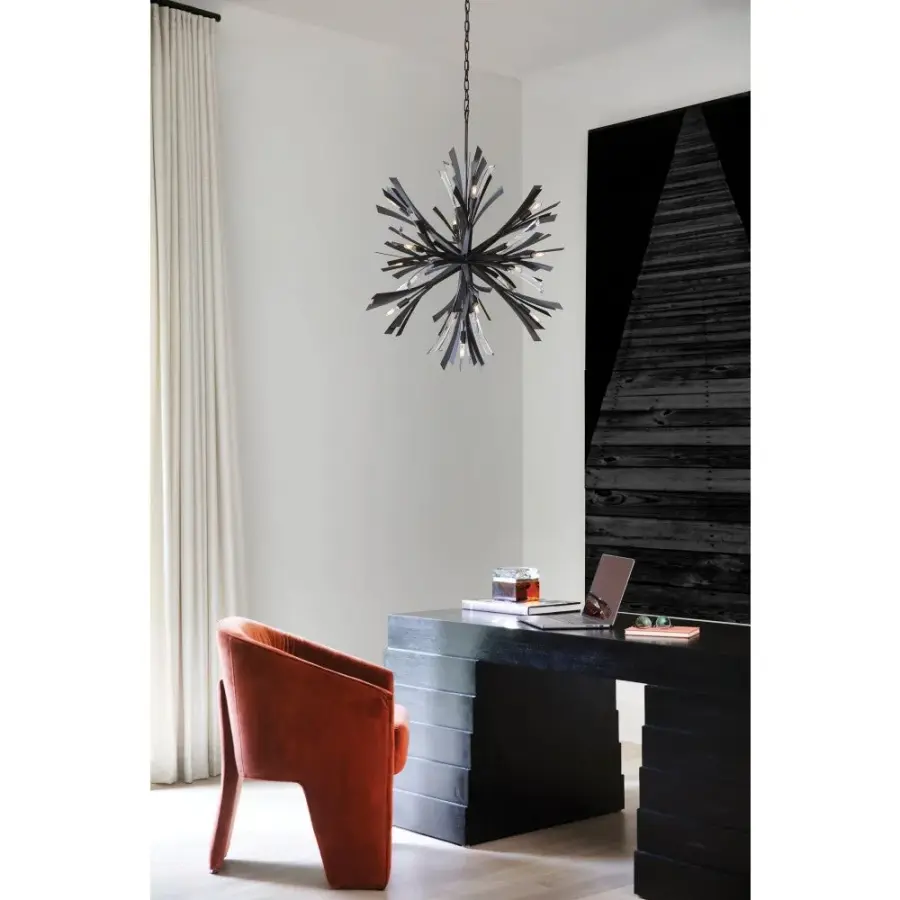Vida Small Orb Chandelier in Brushed Graphite - Image 9