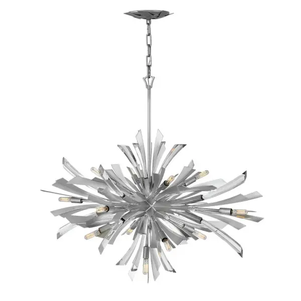 Vida Large Single Tier Chandelier in Glacial - Image 1