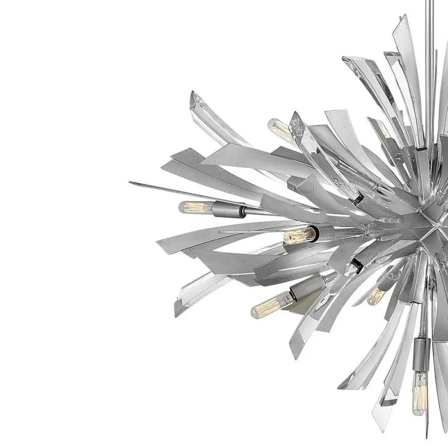 Vida Large Single Tier Chandelier in Glacial - Image 3