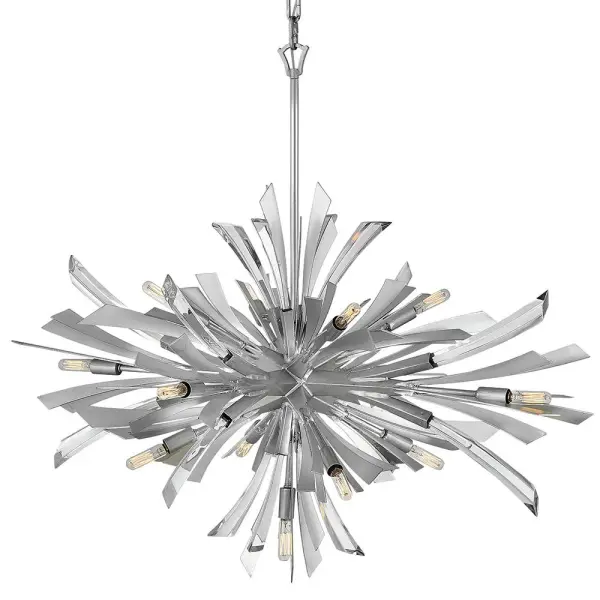 Vida Large Single Tier Chandelier in Glacial - Image 5