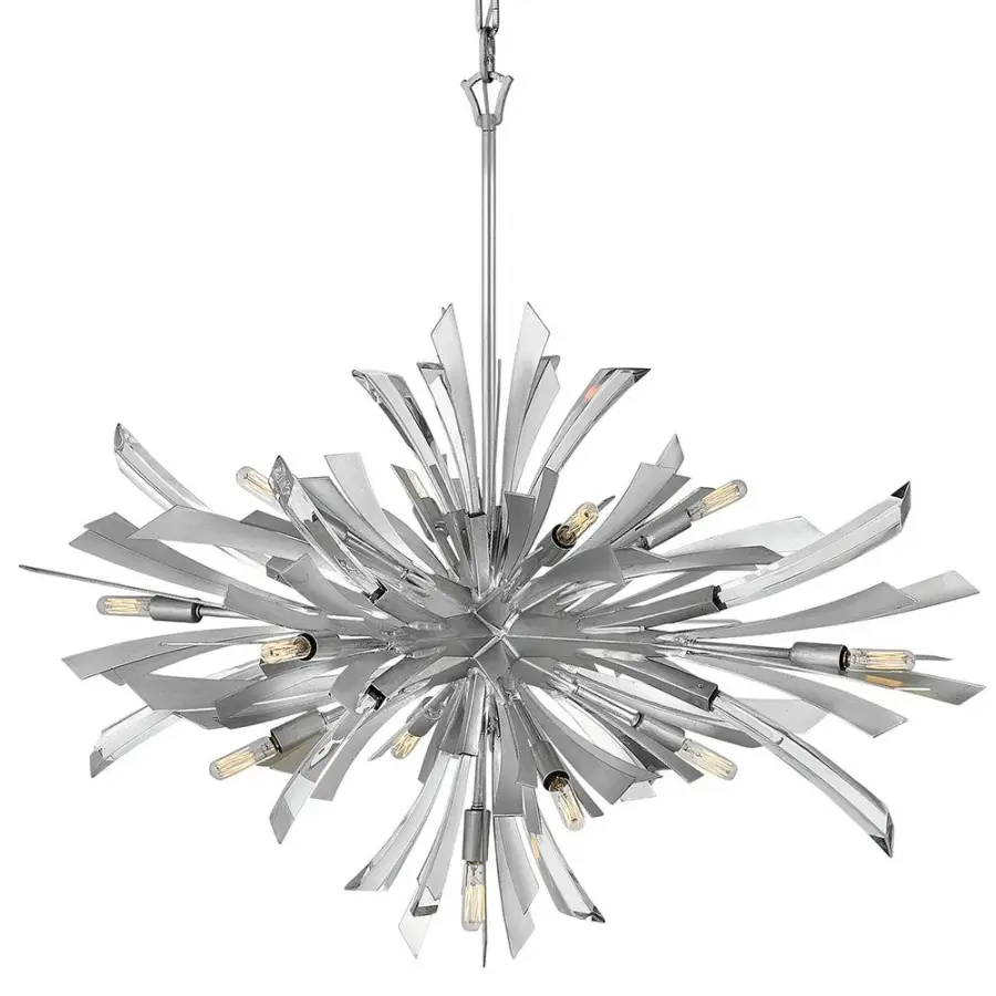 Vida Large Single Tier Chandelier in Glacial - Image 5