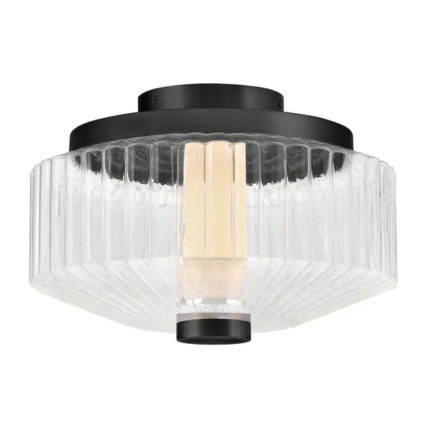 Reign Small LED Flush Mount in Black - Image 1