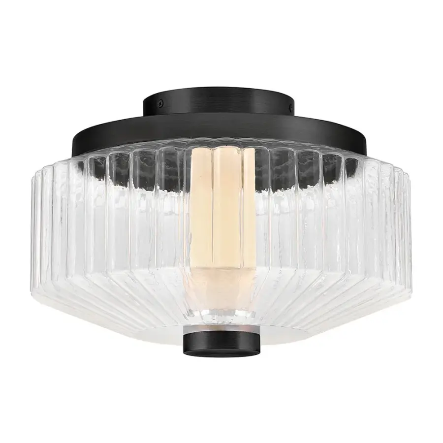 Reign Small LED Flush Mount in Black - Image 1