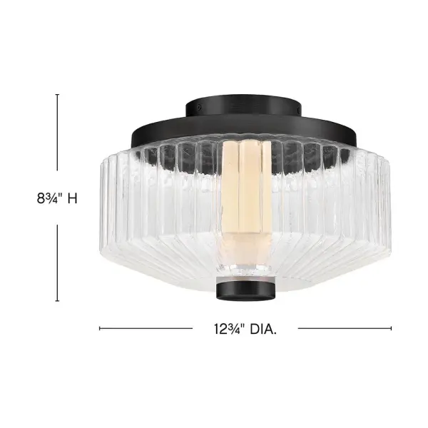 Reign Small LED Flush Mount in Black - Image 2