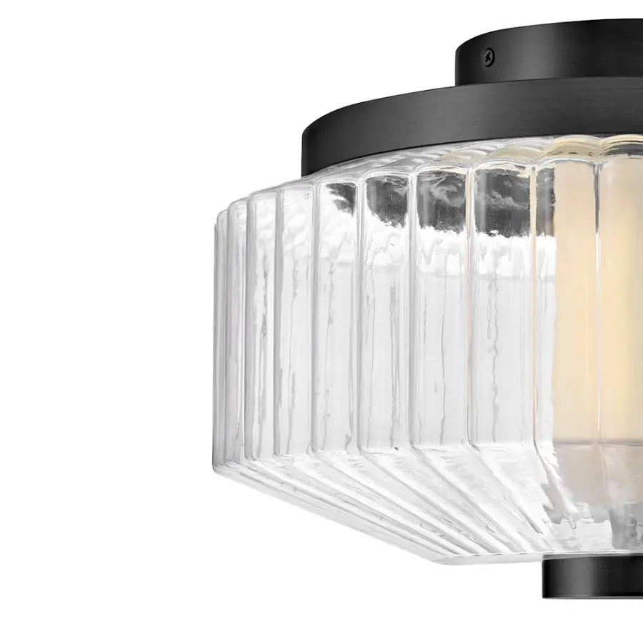 Reign Small LED Flush Mount in Black - Image 4
