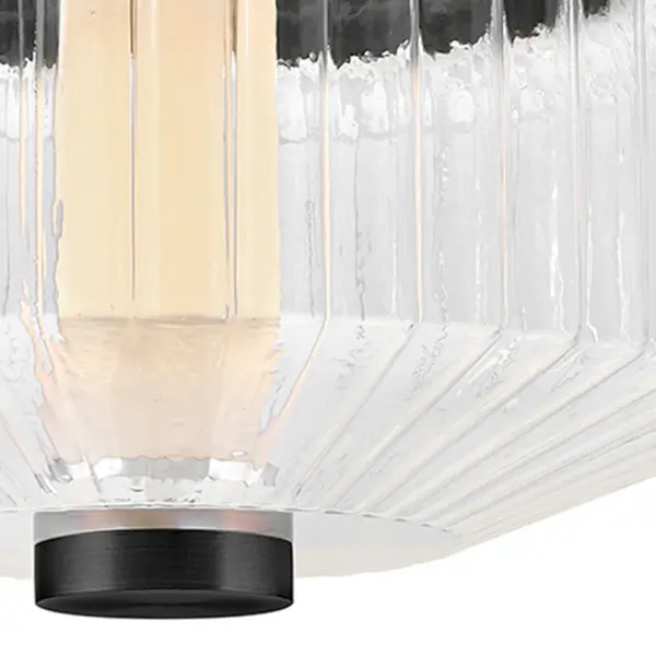Reign Small LED Flush Mount in Black - Image 6