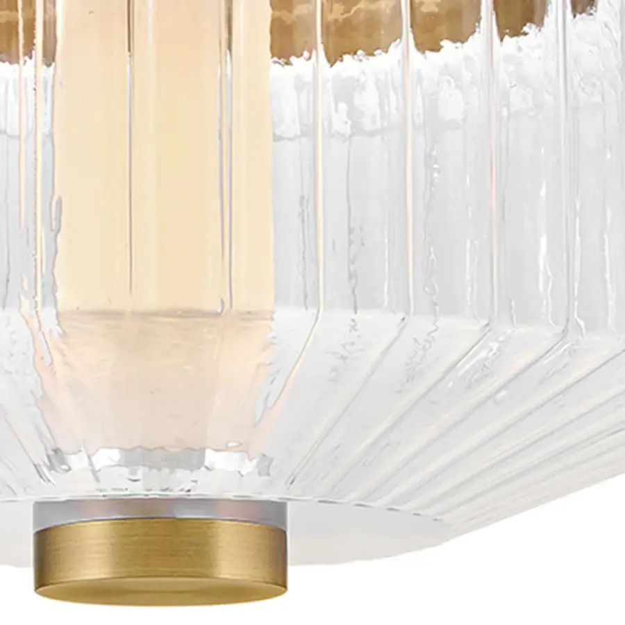 Reign Small LED Flush Mount in Lacquered Brass - Image 5