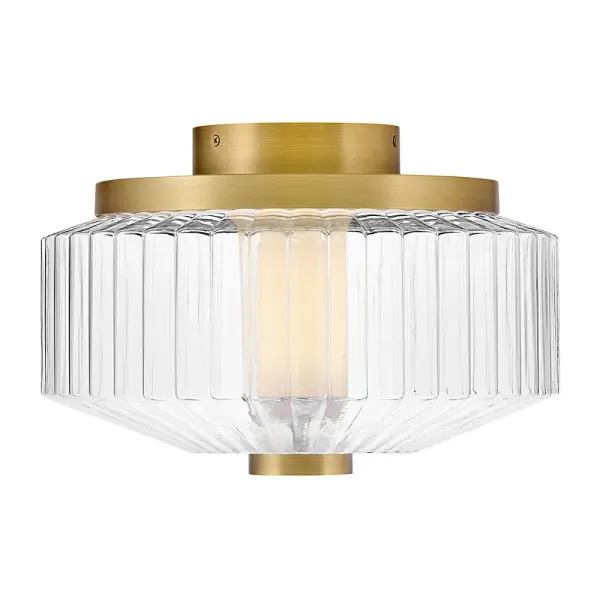 Reign Small LED Flush Mount in Lacquered Brass - Image 7