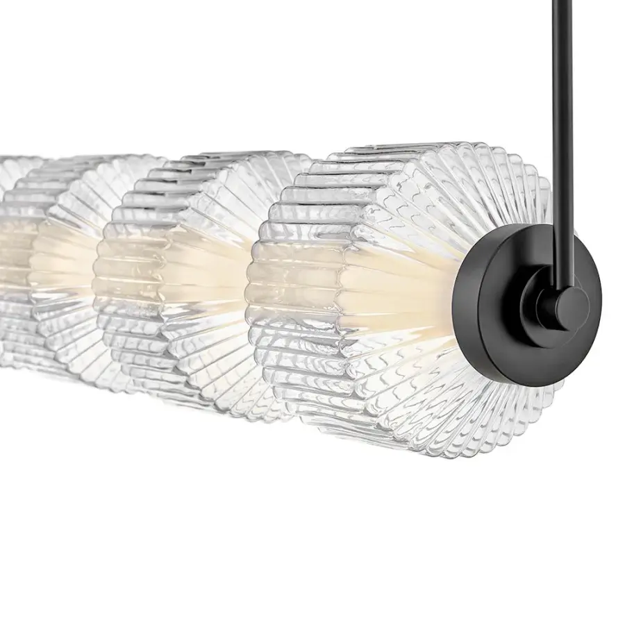 Reign 5-Light LED Linear Chandelier in Black - Image 5