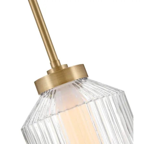 Reign Small LED Convertible Pendant in Lacquered Brass - Image 11