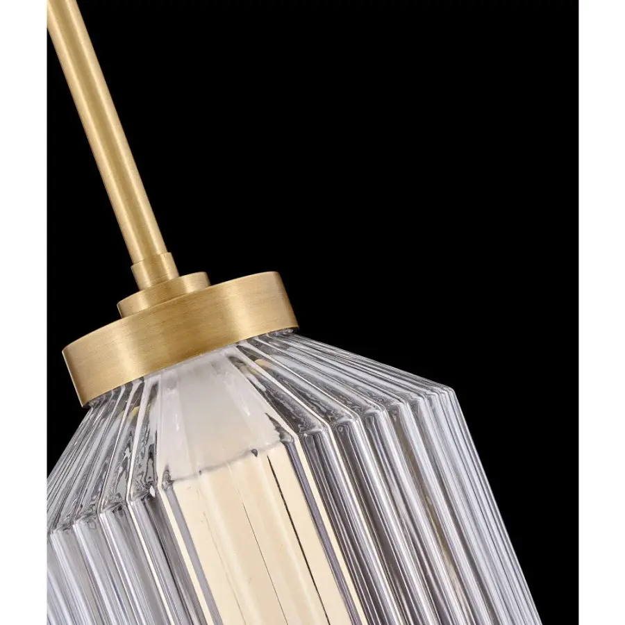 Reign Small LED Convertible Pendant in Lacquered Brass - Image 12