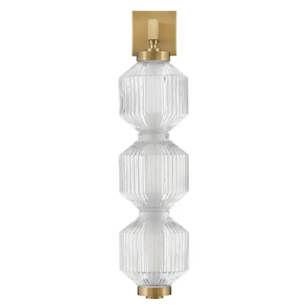 Reign Small LED Convertible Pendant in Lacquered Brass - Image 8