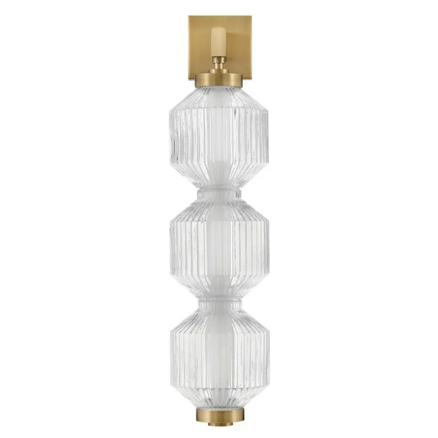 Reign Small LED Convertible Pendant in Lacquered Brass - Image 8