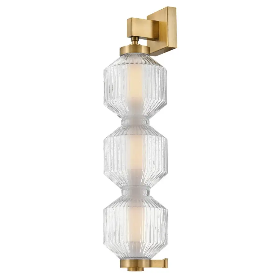 Reign Small LED Convertible Pendant in Lacquered Brass - Image 9