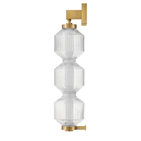 Reign Small LED Convertible Pendant in Lacquered Brass - Image 10