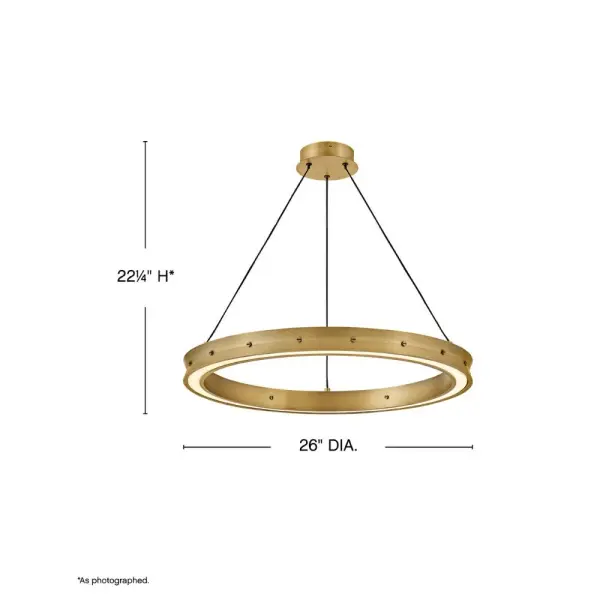 Althea Medium Chandelier in Lacquered Brass - Image 2