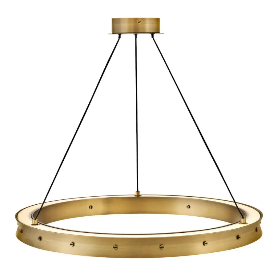 Althea Medium Chandelier in Lacquered Brass - Image 4