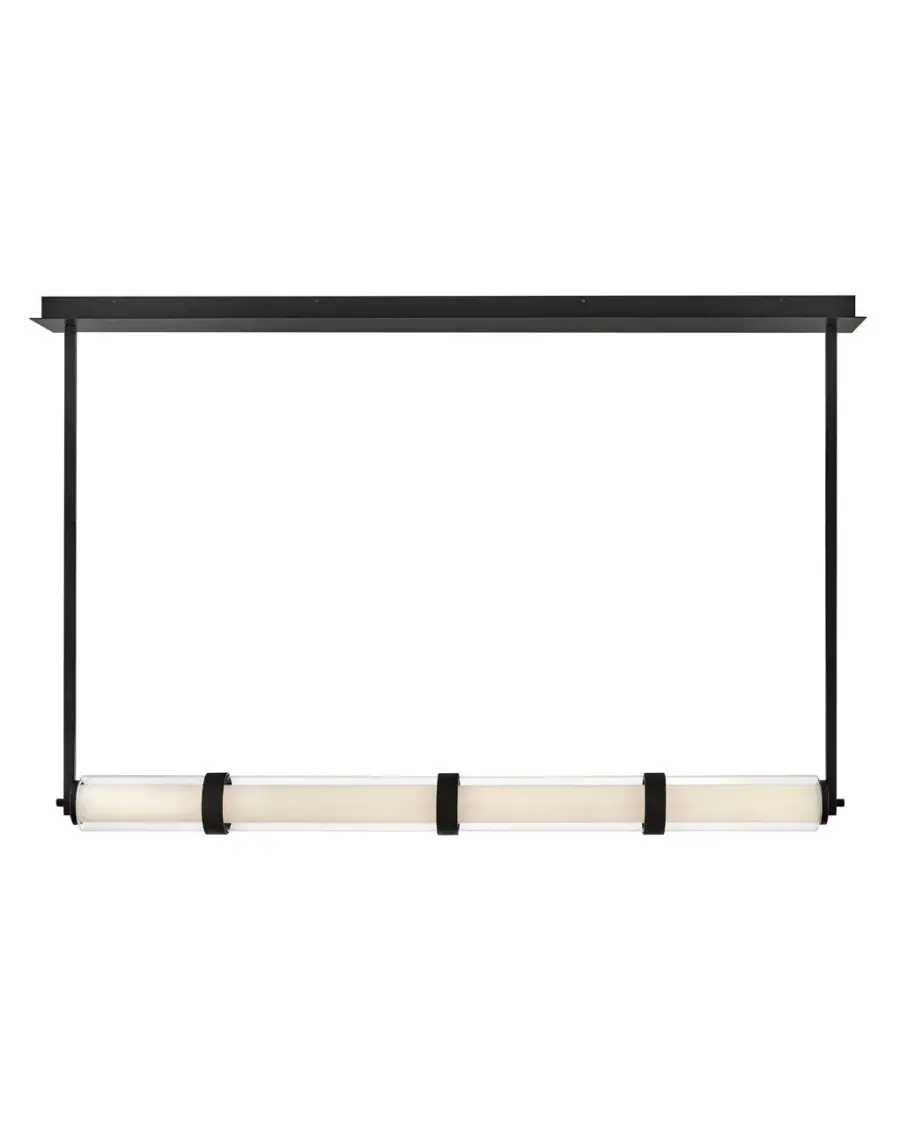 Sophisticated Linear Chandelier with Glamorous Glass Detailing - Image 5