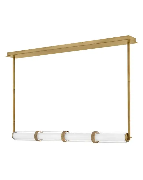 Sophisticated Linear Pendant with Glamorous Glass Detailing - Image 3