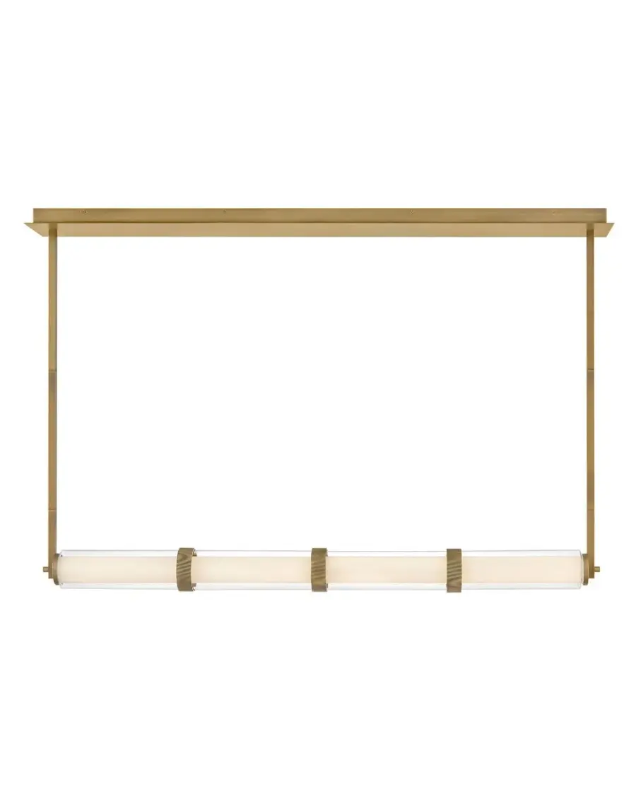 Sophisticated Linear Pendant with Glamorous Glass Detailing - Image 4