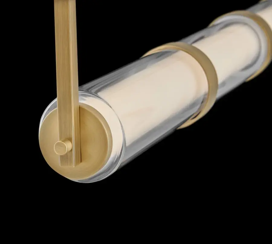 Sophisticated Linear Pendant with Glamorous Glass Detailing - Image 7