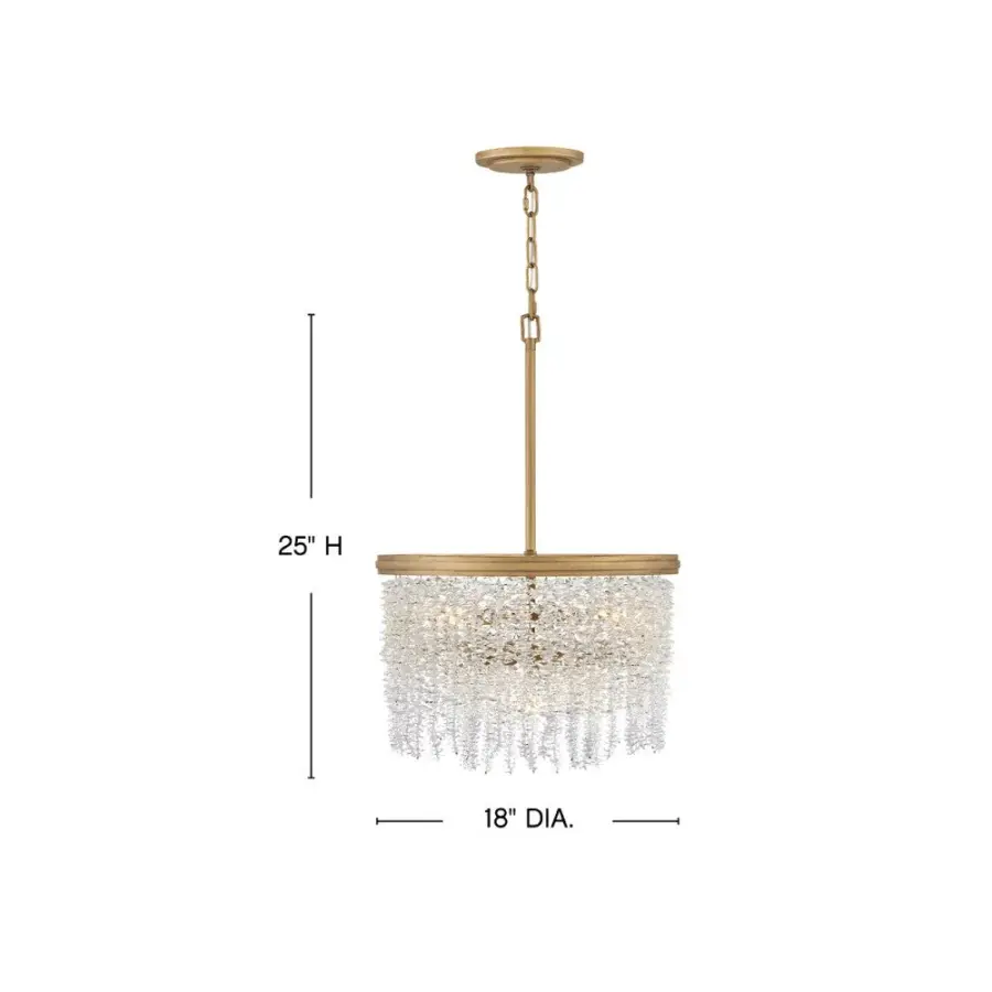 Rubina Medium Crystal Semi-Flush Mount in Burnished Gold - Image 3