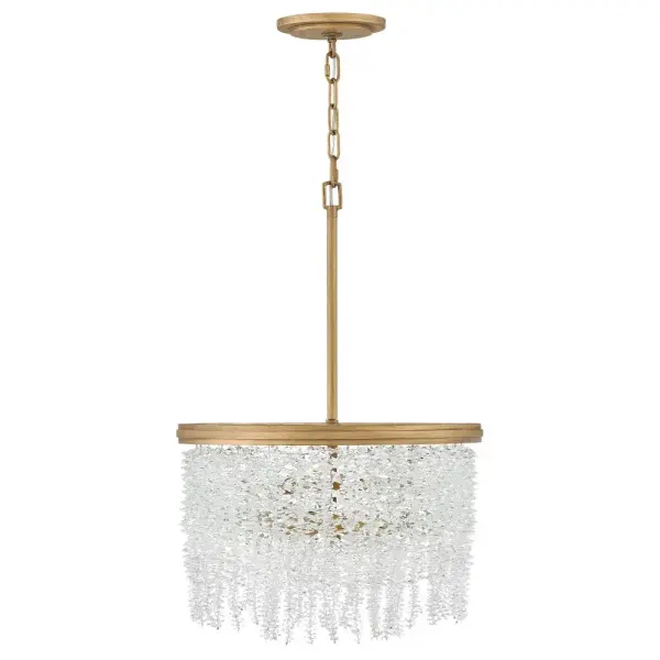 Rubina Medium Crystal Semi-Flush Mount in Burnished Gold - Image 5