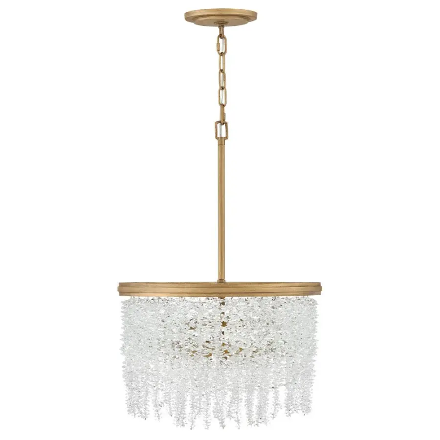 Rubina Medium Crystal Semi-Flush Mount in Burnished Gold - Image 5