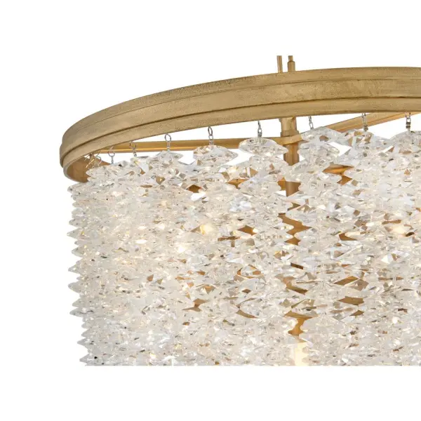 Rubina Medium Crystal Semi-Flush Mount in Burnished Gold - Image 6