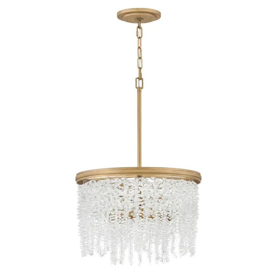 Rubina Medium Crystal Semi-Flush Mount in Burnished Gold - Image 7