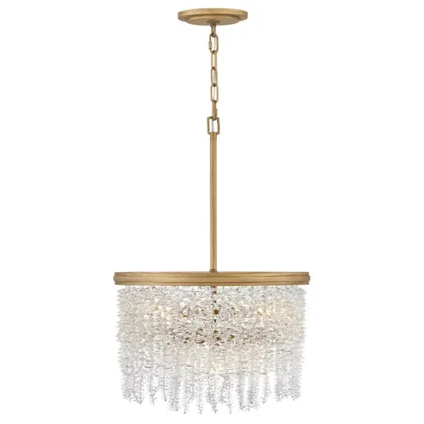 Rubina Medium Crystal Semi-Flush Mount in Burnished Gold - Image 8