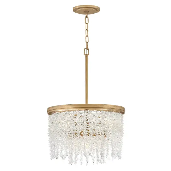 Rubina Medium Crystal Semi-Flush Mount in Burnished Gold - Image 9