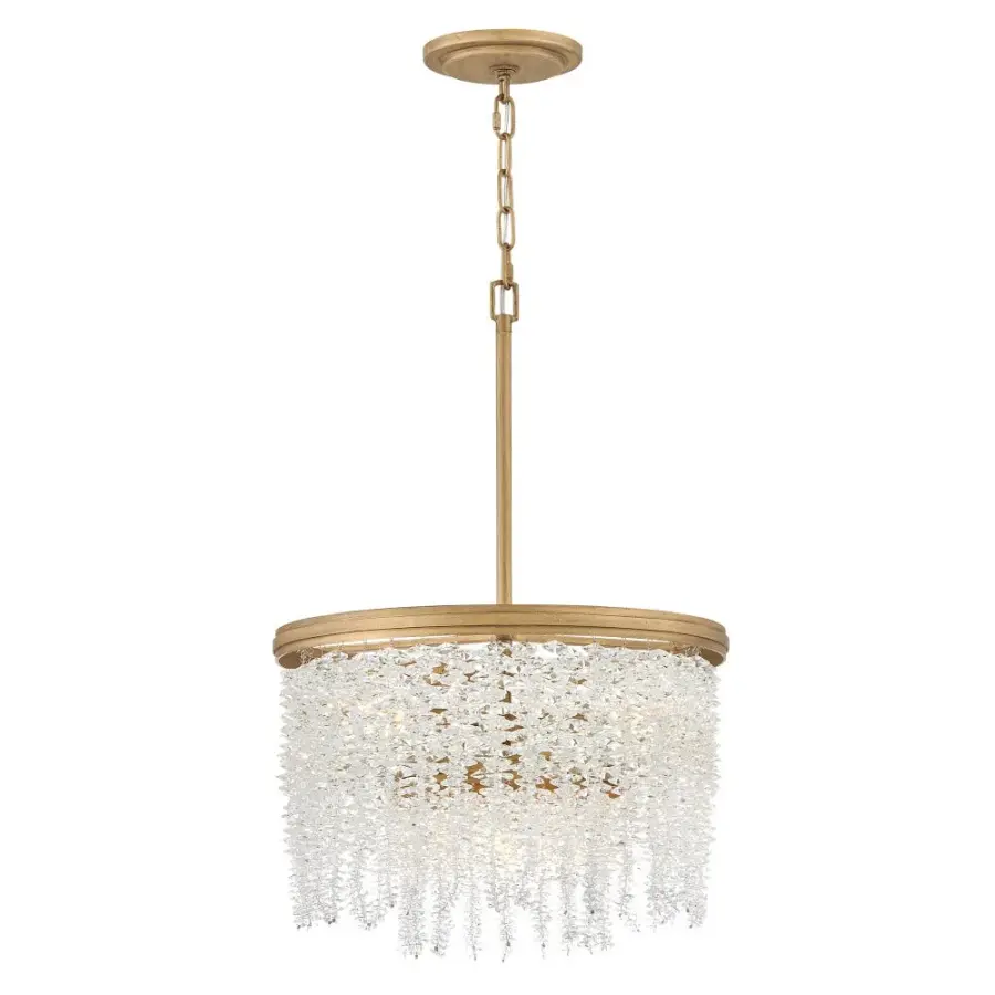 Rubina Medium Crystal Semi-Flush Mount in Burnished Gold - Image 9