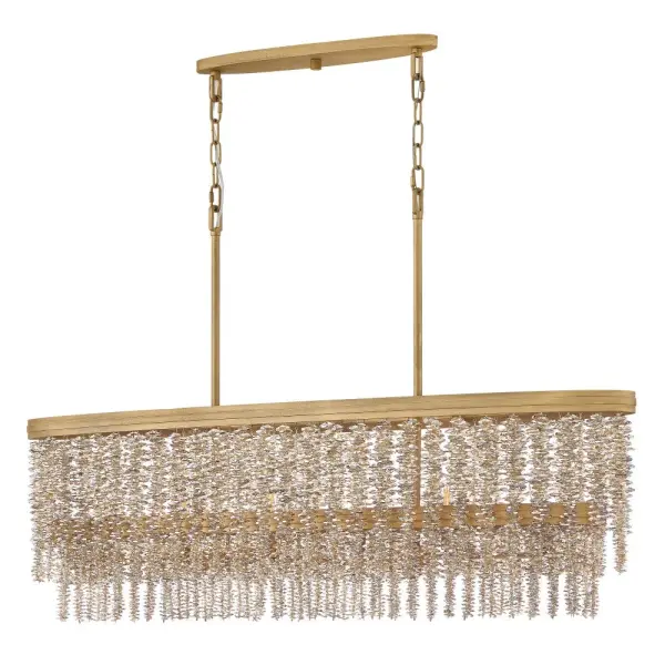 Rubina Six Light Linear Crystal Chandelier - Image 3