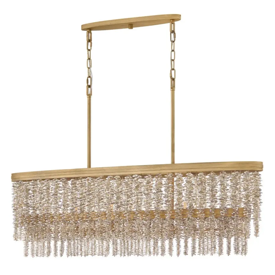 Rubina Six Light Linear Crystal Chandelier - Image 3
