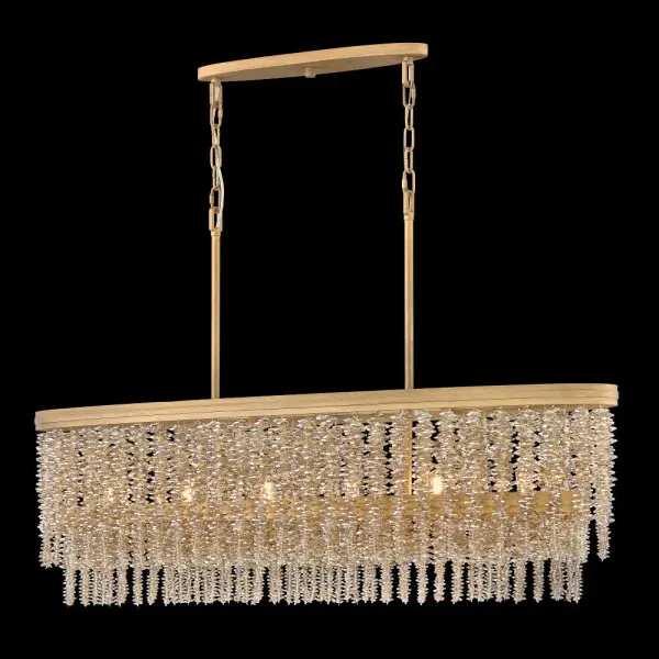 Rubina Six Light Linear Crystal Chandelier - Image 10