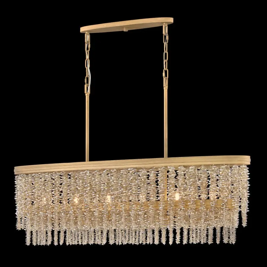 Rubina Six Light Linear Crystal Chandelier - Image 10