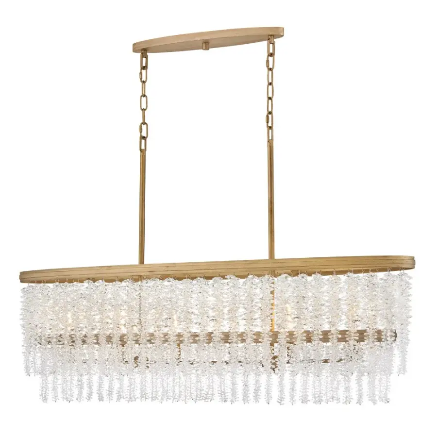 Rubina Six Light Linear Crystal Chandelier - Image 1
