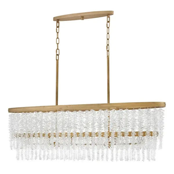 Rubina Six Light Linear Crystal Chandelier - Image 3