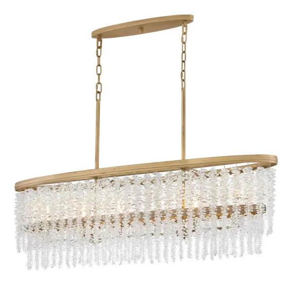 Rubina Six Light Linear Crystal Chandelier - Image 4