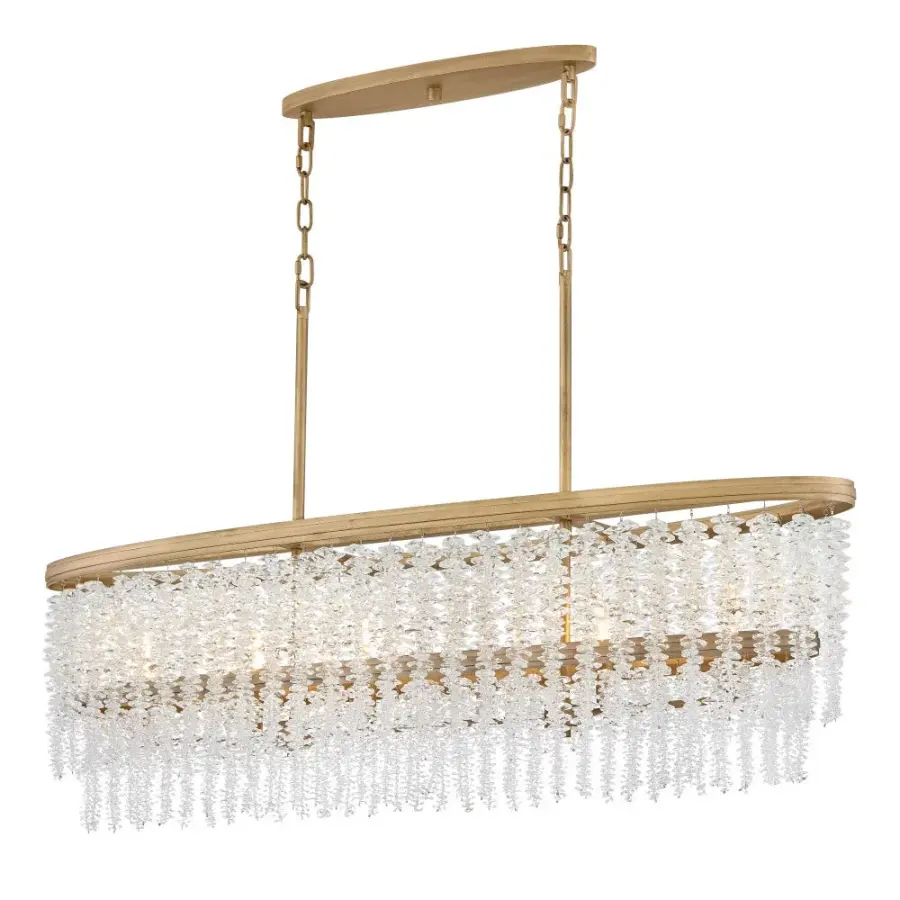 Rubina Six Light Linear Crystal Chandelier - Image 4