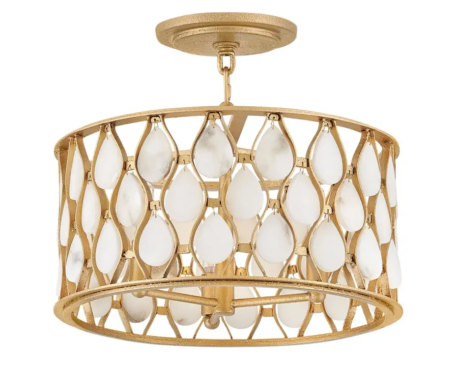 Estie Medium Convertible Semi-Flush Mount in Piastra Gold - Image 8