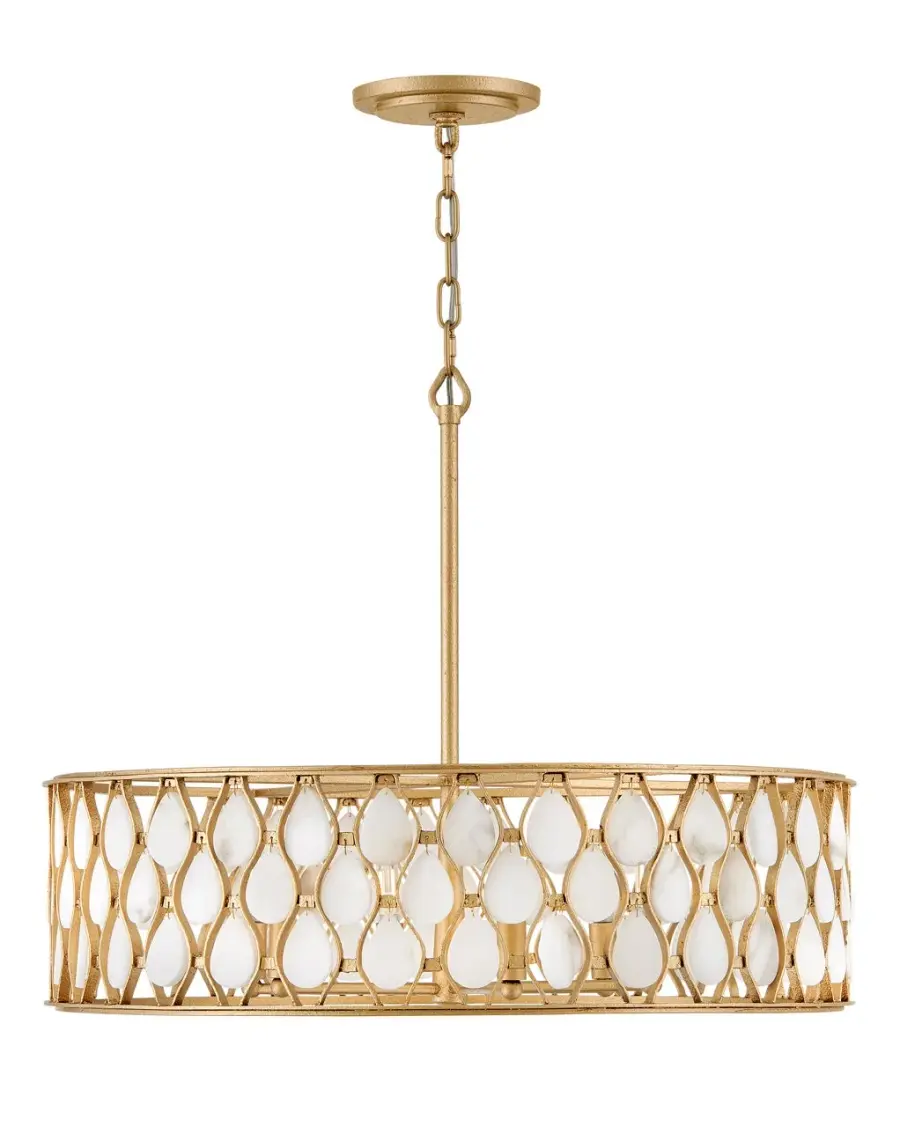 Estie Medium Chandelier in Piastra Gold - Image 1